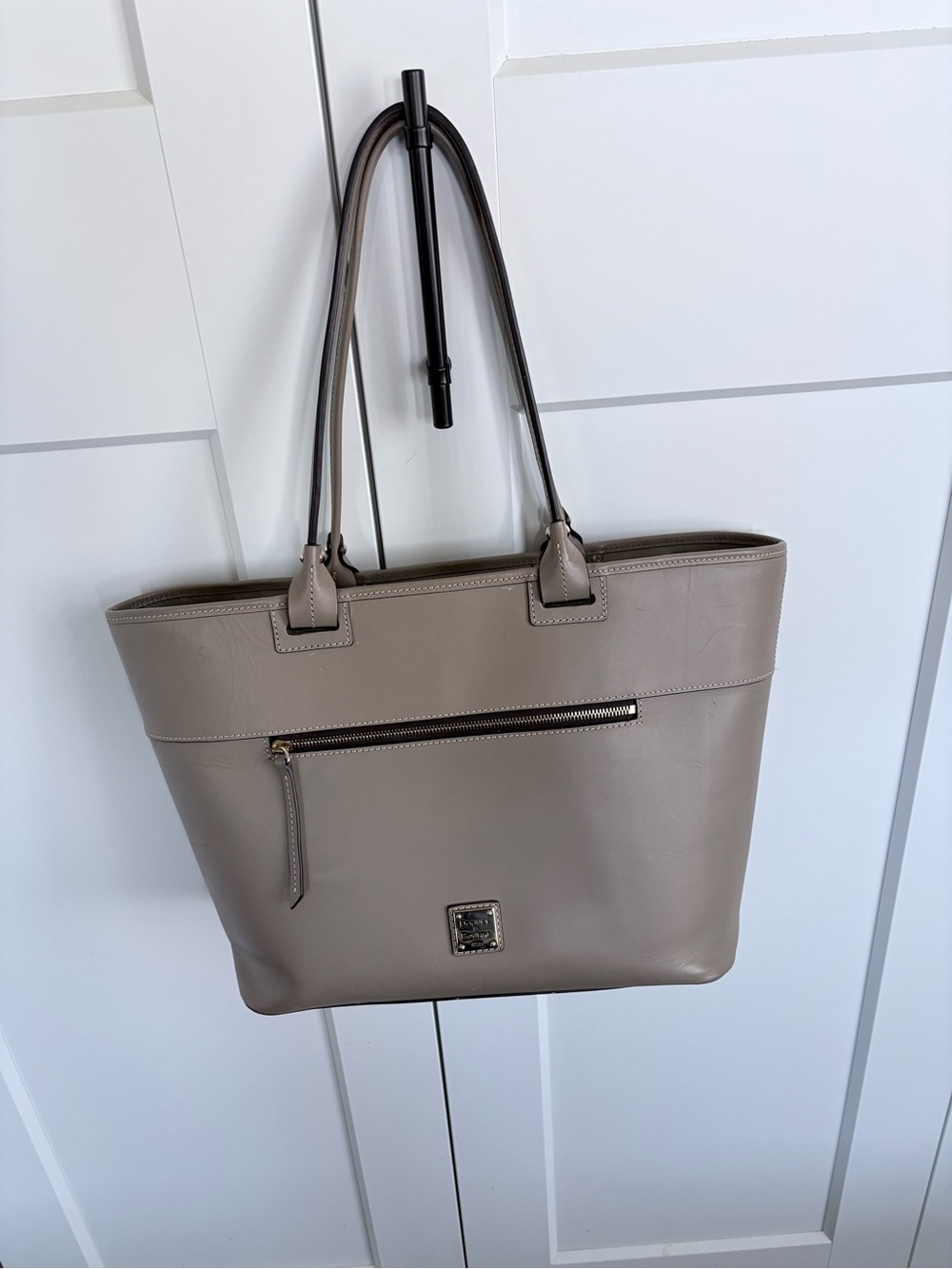 Dooney & Bourke large Taupe Leather Tote